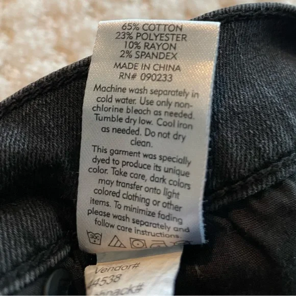 PacSun High Rise Jegging Distressed Denim Jeans Washed Black 26 - Picture 13 of 13